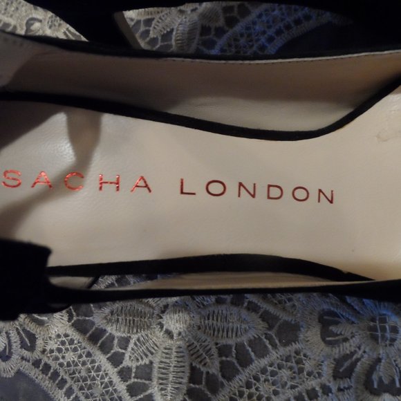 Sacha London Black Suede Pointy MaryJane Pumps 8.5 - Picture 8 of 16